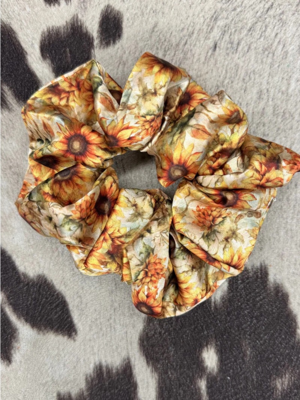 Big Sunflower Shine Scrunchie